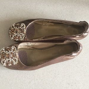 Rose gold/ copper colored ballet flat